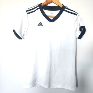 Adidas Climalite Soccer Shirt White Boys S